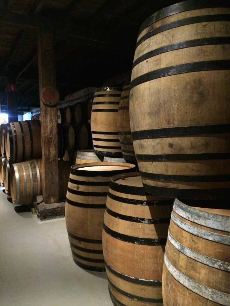 Beer barrels in the Cantillon brewery rafters