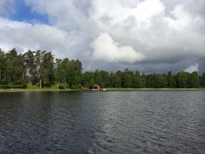 Beautiful homes along Lake Bolmen