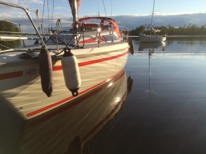 Boat on lake Bolmen