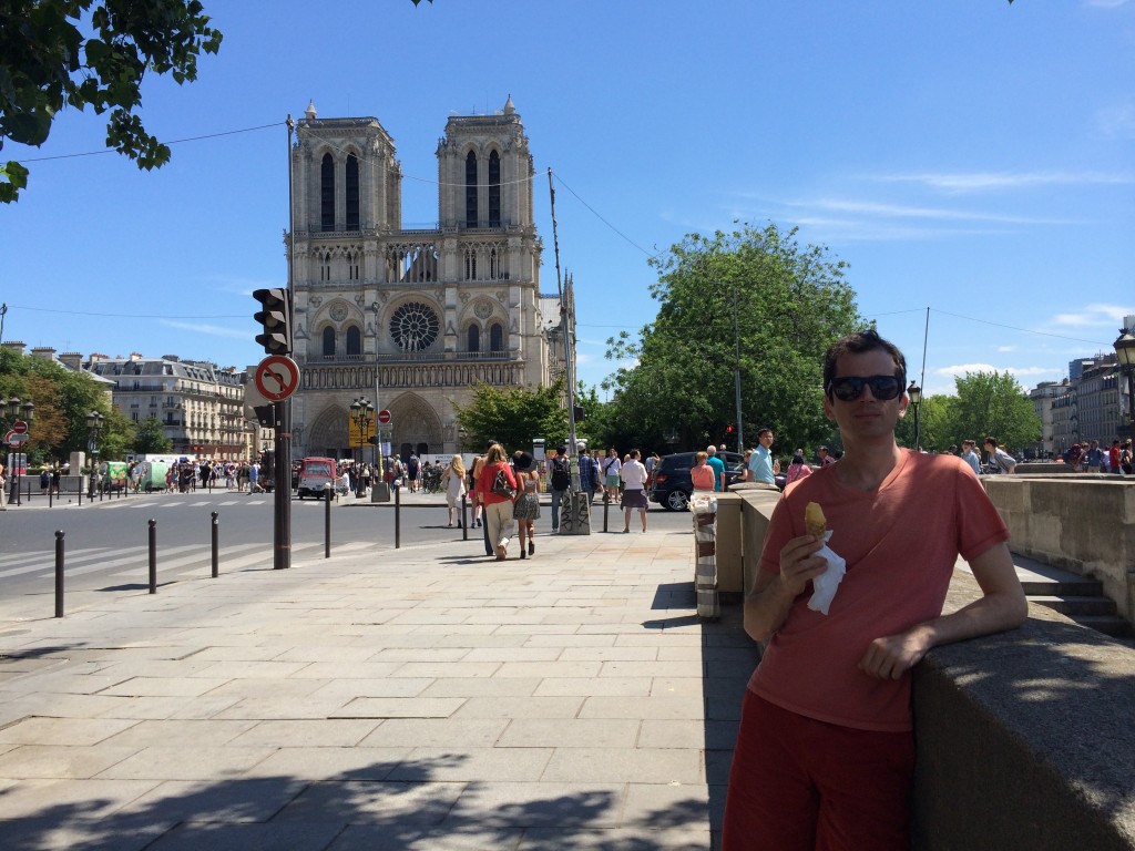 Ian with Berthillon's delicious passion fruit sorbet