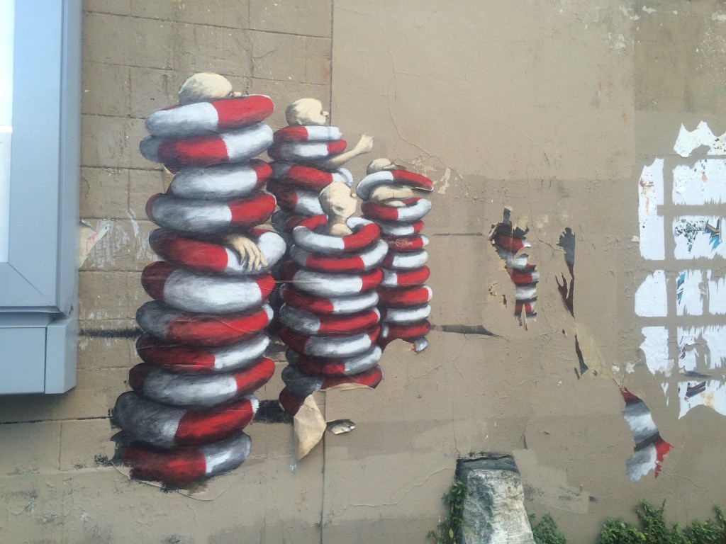 Paris street art snake