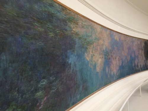 Side shot of monet water lillies at l'orangerie